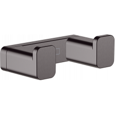 Крючок для полотенец двойной Hansgrohe AddStoris черный хром 41755340 Крючок для полотенец двойной Hansgrohe AddStoris черный хром 41755340