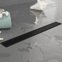 Трап душевой Plumberia Selection PS LINEAR 6x70 мм комбинированный затвор черный матовый PSL70NO