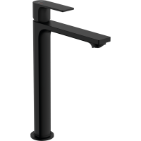 Смеситель для раковины Hansgrohe Rebris E 242 мм со сливным гарнитуром CoolStart черный матовый 72581670