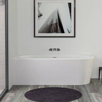 Ванна пристенная Knief Wall Corner R 180х80х60 см левая белая щелевой перелив УЦЕНКА 0100-277-R/0100-091-06