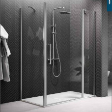 Душевой угол Novellini Young 120х80х200 см прозрачное стекло хром Y22P117-1K/R80LOU450-K/Y2F1B79-1K