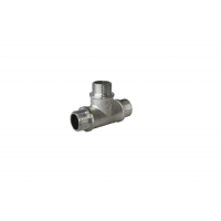 Тройник равнопроходной Metalit TIN PLATED 3/4 ННН никелированная латунь EBF0634T