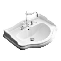 Раковина Kerasan Retro 55 см 3 отверстия белая 104501/7602