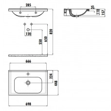 Раковина мебельная Creavit IDEAL 70 70x45 см белая ID070-00CB00E-0000 Раковина мебельная Creavit IDEAL 70 70x45 см белая ID070-00CB00E-0000