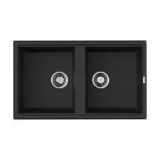 Кухонная мойка Omoikiri Tedori 86-2-BL 86x51 см черный 4993924
