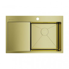 Кухонная мойка Omoikiri Akisame 78-R-LG 78x51 см нержавеющая сталь светлое золото 4973086