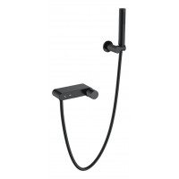 Смеситель для ванны Boheme Stick Diamond с душевым комплектом black 123-BB