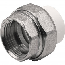 Муфта комбинированная разъемная THERMOLIGHT PP-R ВР 20х3/4 белая НС-1620518 Муфта комбинированная разъемная THERMOLIGHT PP-R ВР 20х3/4 белая НС-1620518