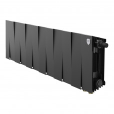 Радиатор биметаллический Royal Thermo PianoForte 200 12 секций нижнее подключение черный 1682325