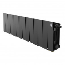 Радиатор биметаллический Royal Thermo PianoForte 200 14 секций нижнее подключение черный 1682326