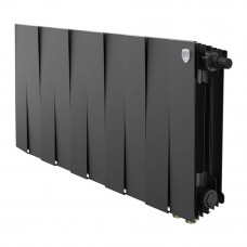 Радиатор биметаллический Royal Thermo PianoForte 300 Noir Sable 14 секций нижнее подключение НС-1506352 RAL 2100