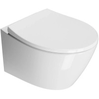 Унитаз подвесной безободковый GSI Modo Swirlflush 520x370 мм белый глянцевый 9816FR511