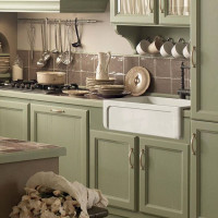 Раковина кухонная Kerasan Hannah Yorkshire 75.8x47x25.4 см без отверстия белый 542101