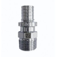 Переходник TECEflex с наружной резьбой 20 x 1/2 латунь хромированная 12685703001