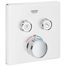 Термостат для душа GROHE Grohtherm SmartControl внешняя часть на 2 выхода белая луна 29156LS0
