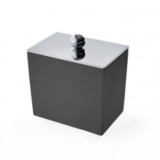 Баночка универсальная 3SC Mood Black 10х10х7 см с крышкой черный матовый хром MN48ASL