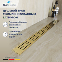Душевой лоток RGW Drain Leo-30Gb 600 мм золото 60213060-06