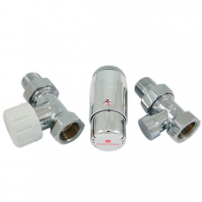 Комплект термостатический Schlosser DN15 прямой Мини M30x1.5 Хром 602200061