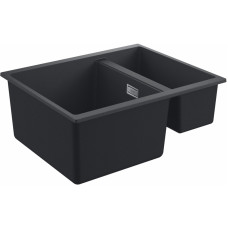 Мойка кухонная композитная GROHE K500 2 чаши 555x460 мм черный гранит 31648AP0