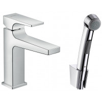 Смеситель для раковины Hansgrohe Metropol 100 с гигиеническим душем хром 32522000