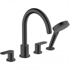 Смеситель на борт ванны Hansgrohe Vernis Blend на 4 отверстия матовый черный 71456670