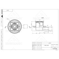 Трап Fachmann T 090.0 SNsP 122x122 мм горизонтальный выпуск 40/50 мм сифон анти-фрост 04.147
