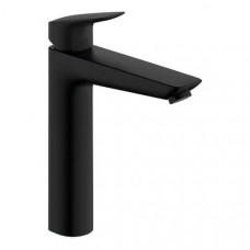 Смеситель для раковины hansgrohe Logis 190 однорычажный со сливным гарнитуром матовый черный 71090670 Смеситель для раковины hansgrohe Logis 190 однорычажный со сливным гарнитуром матовый черный 71090670