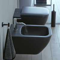 Биде подвесное Duravit Happy D.2 Plus 35.5 x 54 см антрацит матовый 2258151300