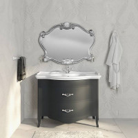 Тумба с раковиной Tiffany World Armony 112х62 см 2 ящика Grafite/серебро античное ARM2110-GF/GIU200110/ALZA bi