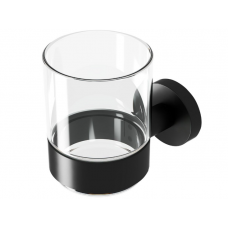 Стакан с держателем Geesa Nemox Black 66x102x99 мм черный матовый 916502-06