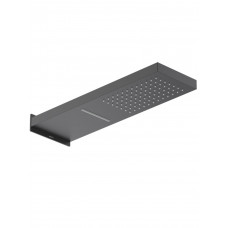Верхний душ настенный Aquanet 2 jet 550x170x30 мм матовый черный AQ2085MB
