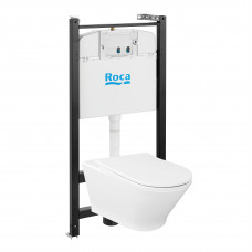 Комплект инсталляции с подвесным унитазом Roca The Gap Round Rimless и сиденьем Supralit микролифт 893105000 Комплект инсталляции с подвесным унитазом Roca The Gap Round Rimless и сиденьем Supralit микролифт 893105000