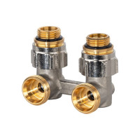 Узел радиаторный угловой Oventrop Multiflex R ZB 3/4 x 1/2 EK никелированный 101580084