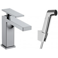 Смеситель для раковины Hansgrohe Tecturis E 117 мм с гигиеническим душем хром 73210000