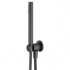 Душевой гарнитур с запорным клапаном Plumberia Selection IXO шланг 150 см графит HST3018GR