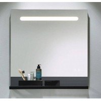 Зеркало Burgbad Fiumo 1000x150x817 мм с подсветкой и рейлингом Graphit Softmatt SFXP100F3958