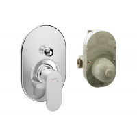 Смеситель для ванны Hansgrohe Rebris S однорычажный скрытого монтажа хром 72448000