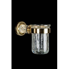 Стакан для зубных щеток подвесной Boheme Murano Cristal золото 10904-CRST-G Стакан для зубных щеток подвесной Boheme Murano Cristal золото 10904-CRST-G
