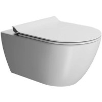 Унитаз подвесной безободковый GSI Pura Swirlflush 550x360 мм белый матовый 8815FR509