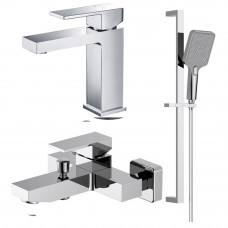 Набор смесителей Aquanet Либра Set 3 в 1 (AQ1610CR+AQ1640CR+AQ2019CR) AQ1630CR