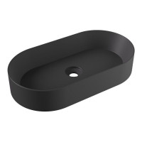 Раковина накладная Alice SPY Oval 65x36 см черный матовый 34240108