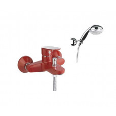 Смеситель для ванны Fiore Kevon Chic с душевым гарнитуром красный/хром 81RX8150 Смеситель для ванны Fiore Kevon Chic с душевым гарнитуром красный/хром 81RX8150