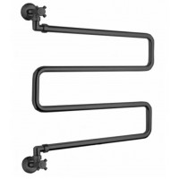 Полотенцесушитель водяной Margaroli 400/SP поворотный Matt Black 400SPNO