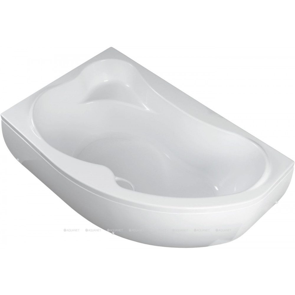 Ванна акриловая Aquanet Capri 160x100 L левосторонняя с каркасом и сливом-переливом 00205476