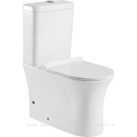Чаша напольного унитаза Aquanet Roll-C Rimless с сиденьем Soft Close Slimseat Roll-C