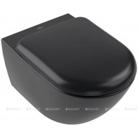 Унитаз подвесной Villeroy & Boch Antao 370x560 мм CeramicPlus цвет Pure Black 4674T0R7