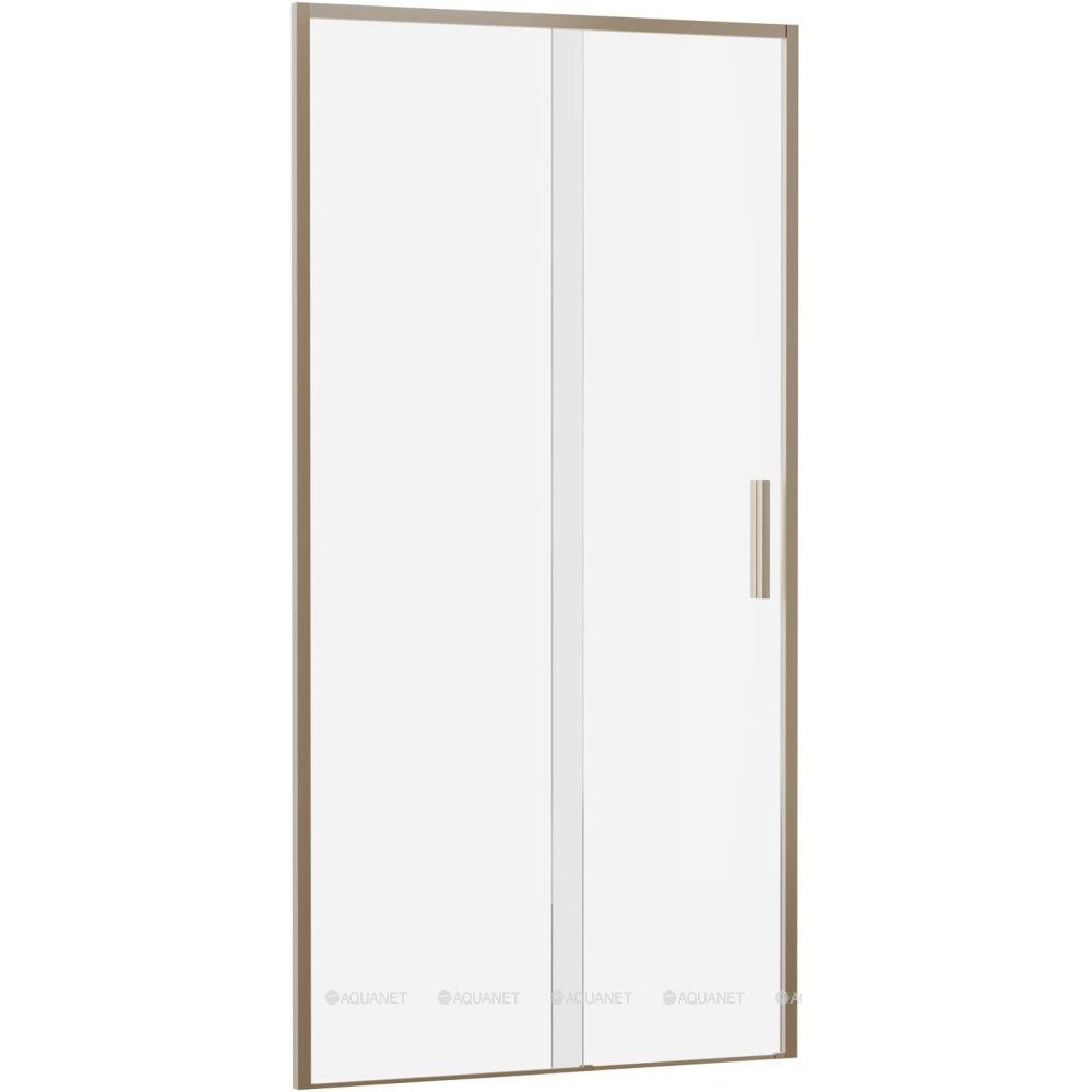Душевая дверь в нишу Aquanet Pleasure Evo 1000 мм золотой никель Easy Clean AE65-N100-GBT