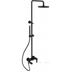 Душевая колонна Paffoni Blu ZCOL632NO телескопическая с изливом черный матовый Душевая колонна Paffoni Blu ZCOL632NO телескопическая с изливом черный матовый