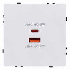 Розетка 2хUSB type A и C без рамки Kollinger Eclipse EC-024WG