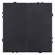 Выключатель двухклавишный без рамки Kollinger Eclipse EC-025BK